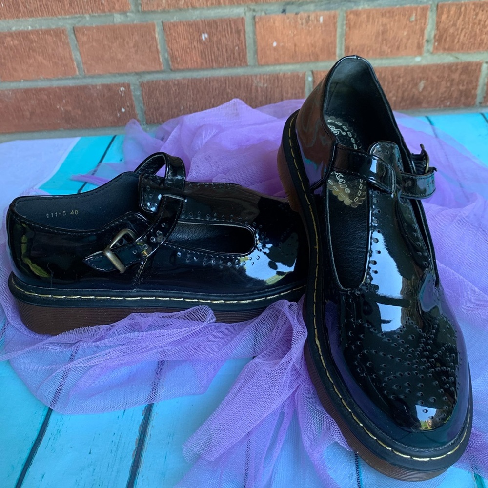Mary Jane punk flat shoes